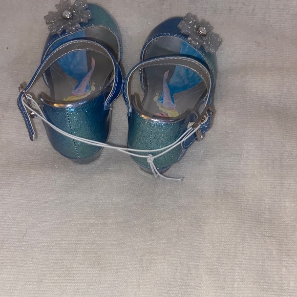 Elsa Blue Glitter Kids Dress Shoes - Picture 5 of 8